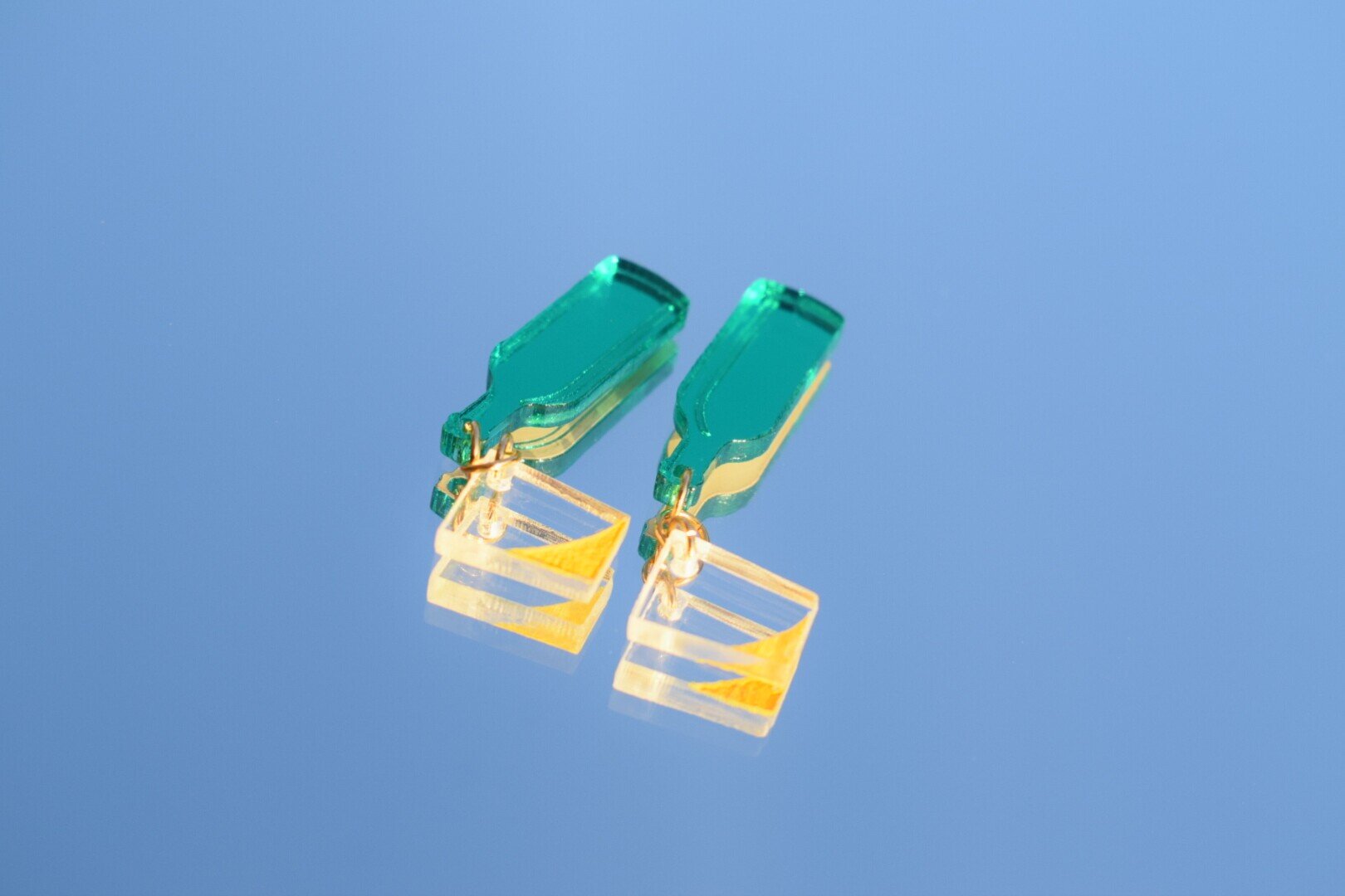 Pendientes botella de sidra - Sidralu espejo