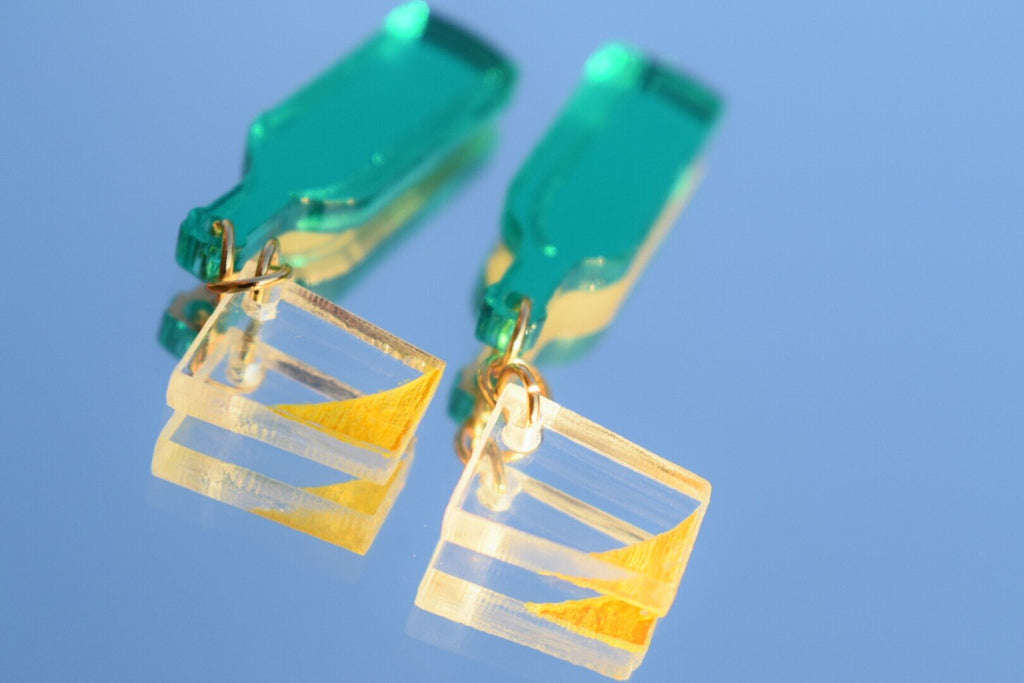 Pendientes botella de sidra - Sidralu espejo